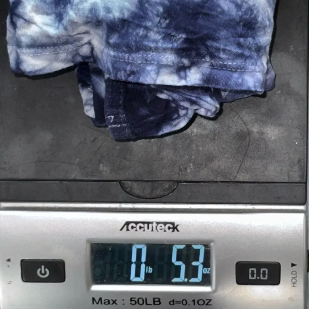 Justice size 12 Blue and White Tie-Dye Long Sleeve Tee